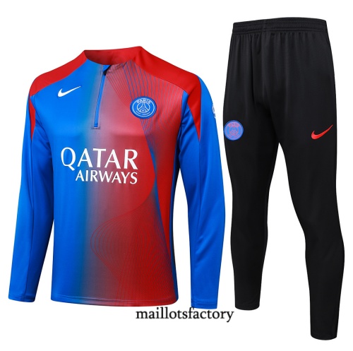 Maillotsfactory Soldes Survetement Enfant PSG 2026/27 Bleu/Rouge