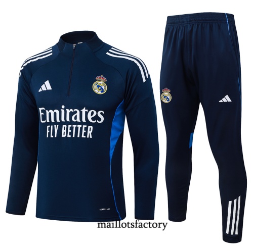 Maillotsfactory Achetez Survetement Enfant Real Madrid 2026/27 Bleu Marine/Blanc