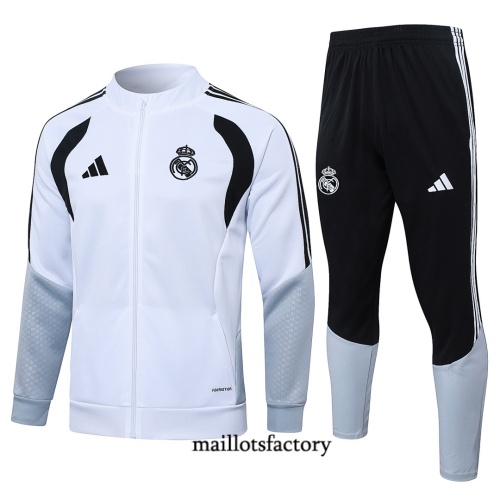 Maillotsfactory Achetez Veste Survetement Enfant Real Madrid 2026/27 Blanc