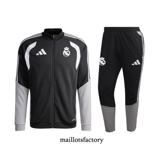 Maillotsfactory Soldes Veste Survetement Enfant Real Madrid 2026/27 Noir