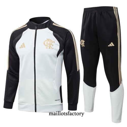 Maillotsfactory Soldes Veste Survetement Flamengo 2026/27 blanc cassé