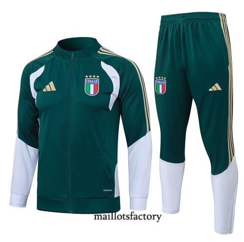 Maillotsfactory Nouveau Veste Survetement Italie 2026/27 vert noirâtre