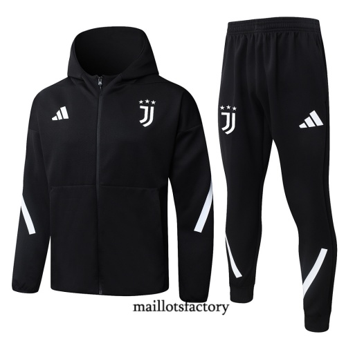 Maillotsfactory Soldes Veste Survetement Juventus à capuche 2026/27 Noir