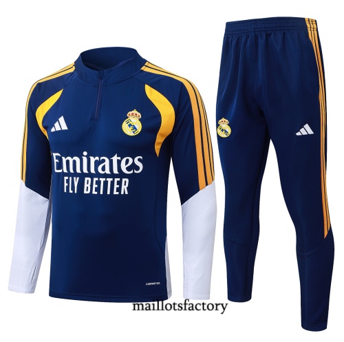 Maillotsfactory Nouveau Survetement Real Madrid 2026/27 Bleu Marine/Blanc
