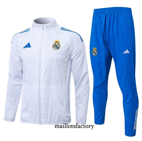 Maillotsfactory Site Maillot du Coupe vent Real Madrid 2026/27 Blanc