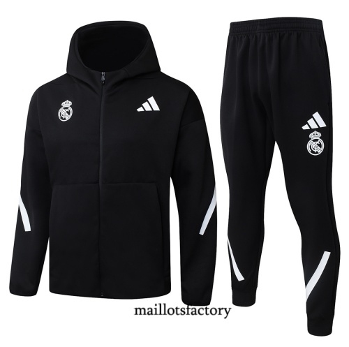 Maillotsfactory Achetez Veste Survetement Real Madrid à capuche 2026/27 Noir