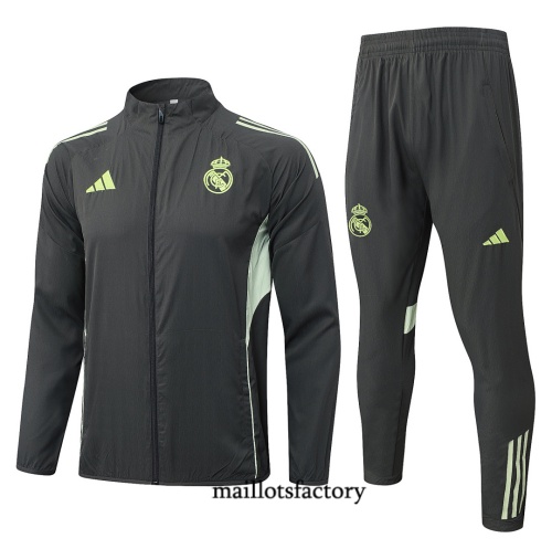Maillotsfactory Achetez Maillot du Coupe vent Real Madrid 2026/27 Gris/Vert