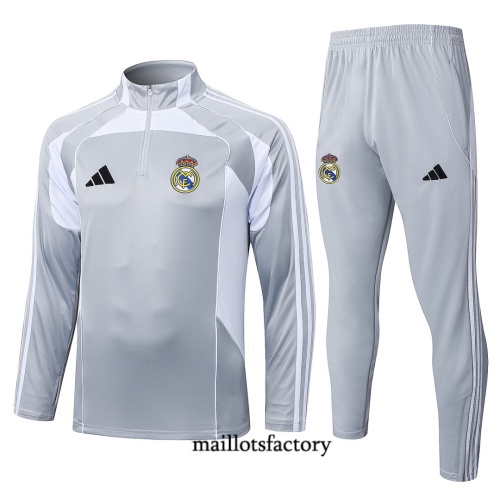 Maillotsfactory Site Survetement Real Madrid 2026/27 Gris/Blanc