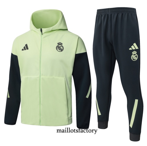 Maillotsfactory Site Veste Survetement Real Madrid à capuche 2026/27 Vert