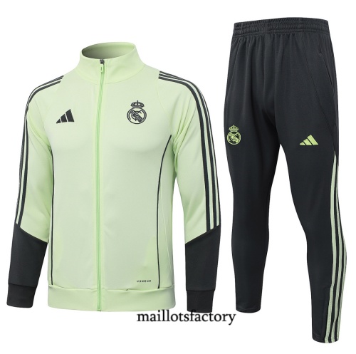 Maillotsfactory Soldes Veste Survetement Real Madrid 2026/27 Vert/Gris/Vert