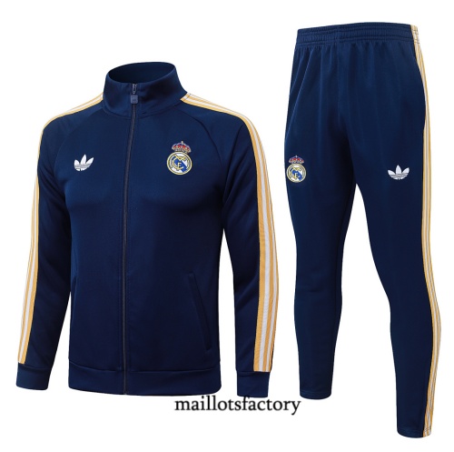 Maillotsfactory Nouveau Veste Survetement Real Madrid 2026/27 Bleu Marine