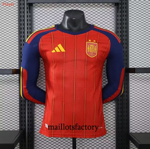 Maillot du Espagne Player 2026/27 Domicile 2 stars Manche Longue